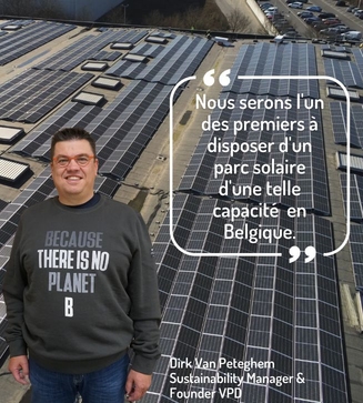 Centrale solaire avec une infrastructure de recharge et de stockage sur le site à Zellik